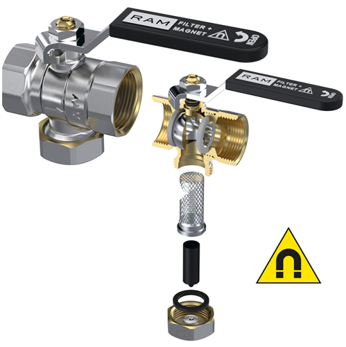 ram. 270044 filterkogelkraan magneet bin.draad 3/4
