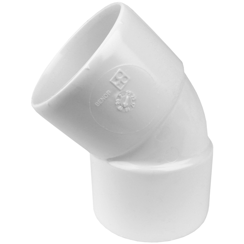 akatherm 110032w pvc wit lijm bocht 45° mof mof 50