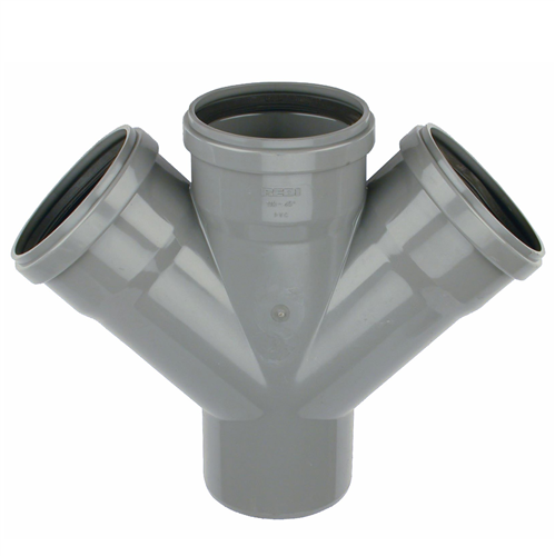 wv 1112811004 pvc manchet kruisstuk spie 45° 110