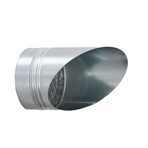 spiraliet sav0100 uitblaasstuk 45° met gaas 100ø