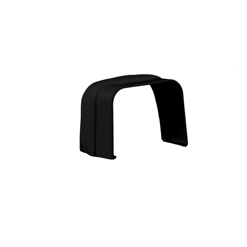 nedco 66602501 muurafdekkap zwart 90 x 65 mm