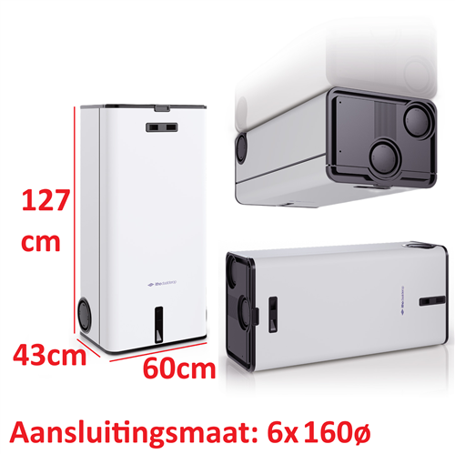 itho 0300852 wtw h127x60x43 HRU EV 6x 160ø 300m³/h