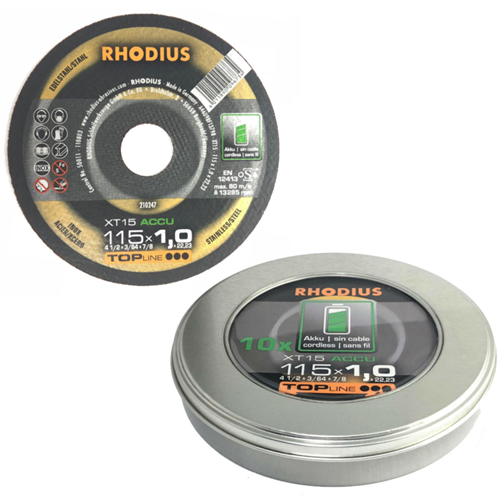 rh. 210247 XT15 (accu)slijpschijf staal 115ø1 10st