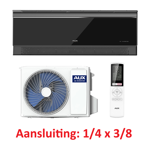 AUX ccmono12000b ASW-H12CC set zwart 90m³ 3,5kw