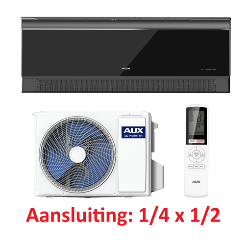 AUX ccmono18000b ASW-H18CC set zwart 125m³ 5,1kw
