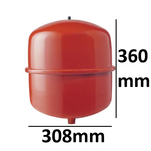 expansievat 7201200 18 ltr 0,5 bar rood