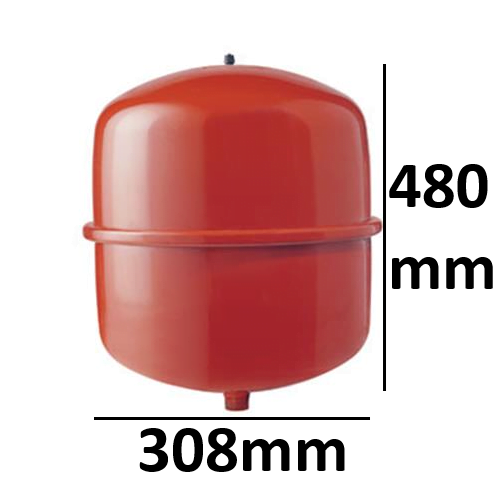 expansievat 7201400 25 ltr 0,5 bar rood