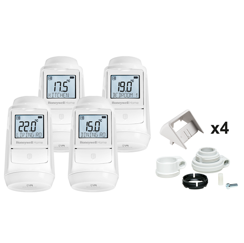 honeywell hr934we evohome radiatorknop 4-pack