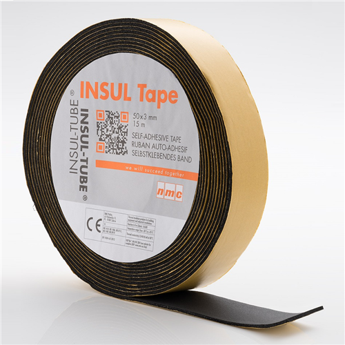 nmc 3002092 insultube schuimband zwart 15m 3x50mm