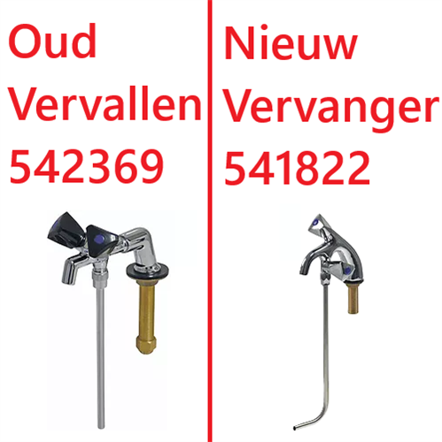gev 541822 barspoelkraan uitloop 140mm koud