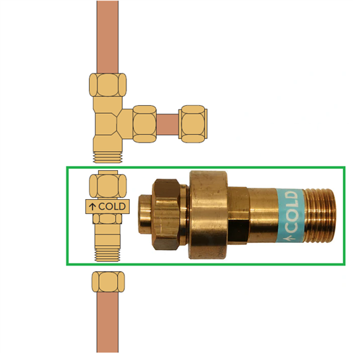 quooker 3147602 quredu887 koud water reduceervent.