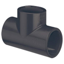 universeel TIV016 pvc druk 90° lijm t zwart ø16