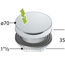omp 85680606 clickplug zonder overloop 6/4 chroom