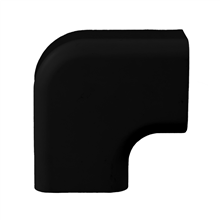 nedco 66602301 platte bocht zwart 90 x 65 mm