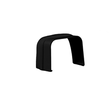 nedco 66602501 muurafdekkap zwart 90 x 65 mm