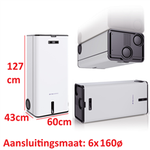 itho 0300853 wtw h127x60x43 HRU V 6x 160ø 375m³/h