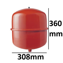 expansievat 7201300 18 ltr 1,0 bar rood