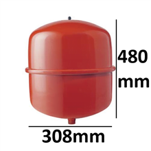 expansievat 7201400 25 ltr 0,5 bar rood