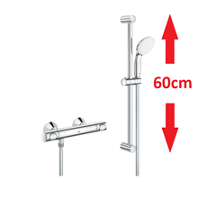 grohe 34796001 douchetherm 500 glijstang set 60cm