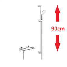 grohe 34797001 douchetherm 500 glijstang set 90cm