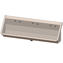 intersan URC4-M3 rvs wandurinoir 240cm 4 drukknop