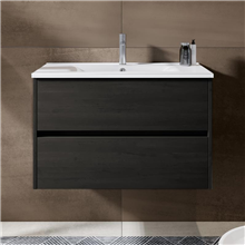 porto F014006DP5 80x45x52cm Meubel 2Lades Azabache