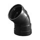 wv 3411205004 ppc zwart bocht 45° mof/mof 50