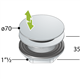 omp 85680606 clickplug zonder overloop 6/4 chroom