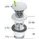 omp 83340606 clickplug met overloop 6/4 chroom
