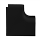 nedco 66602101 binnenbocht zwart 90 x 65 mm