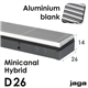 jaga minicanal hybrid alu.blank d14x26x210cm 3285w