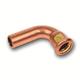 sanha 110001A28 koper pres gas 90° spiebocht 28x28